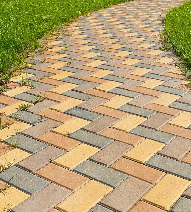Green Side Up interlock driveway project