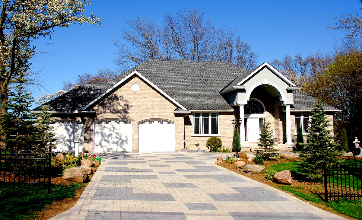 Green Side Up interlock driveway project