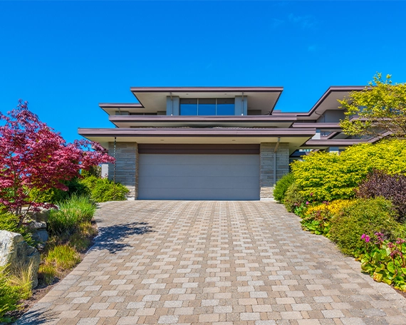 Green Side Up interlock driveway project
