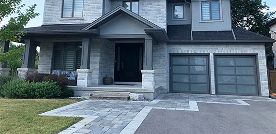 Green Side Up interlock driveway project
