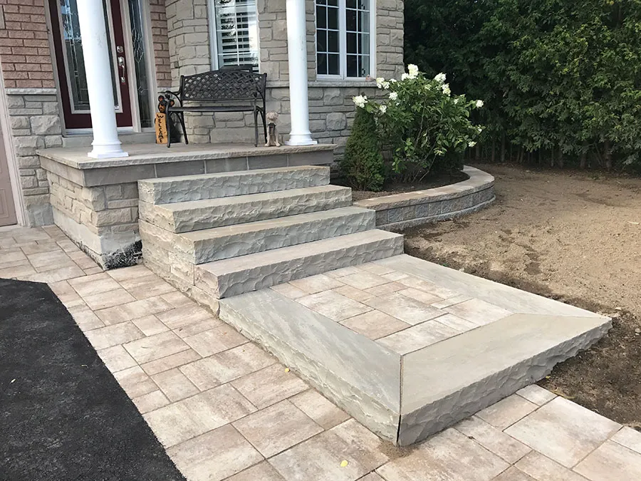 Green Side Up interlock installation project