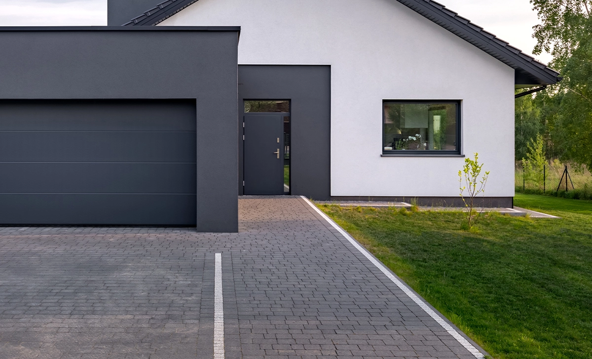 Green Side Up interlock driveway project