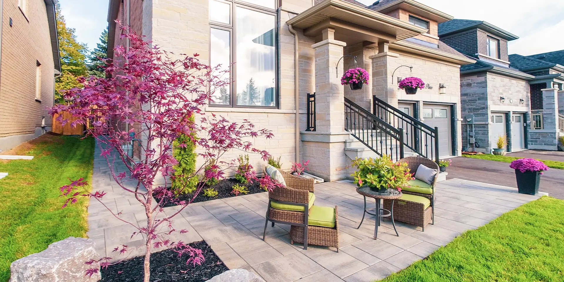 Green Side Up interlock patio and walkway project