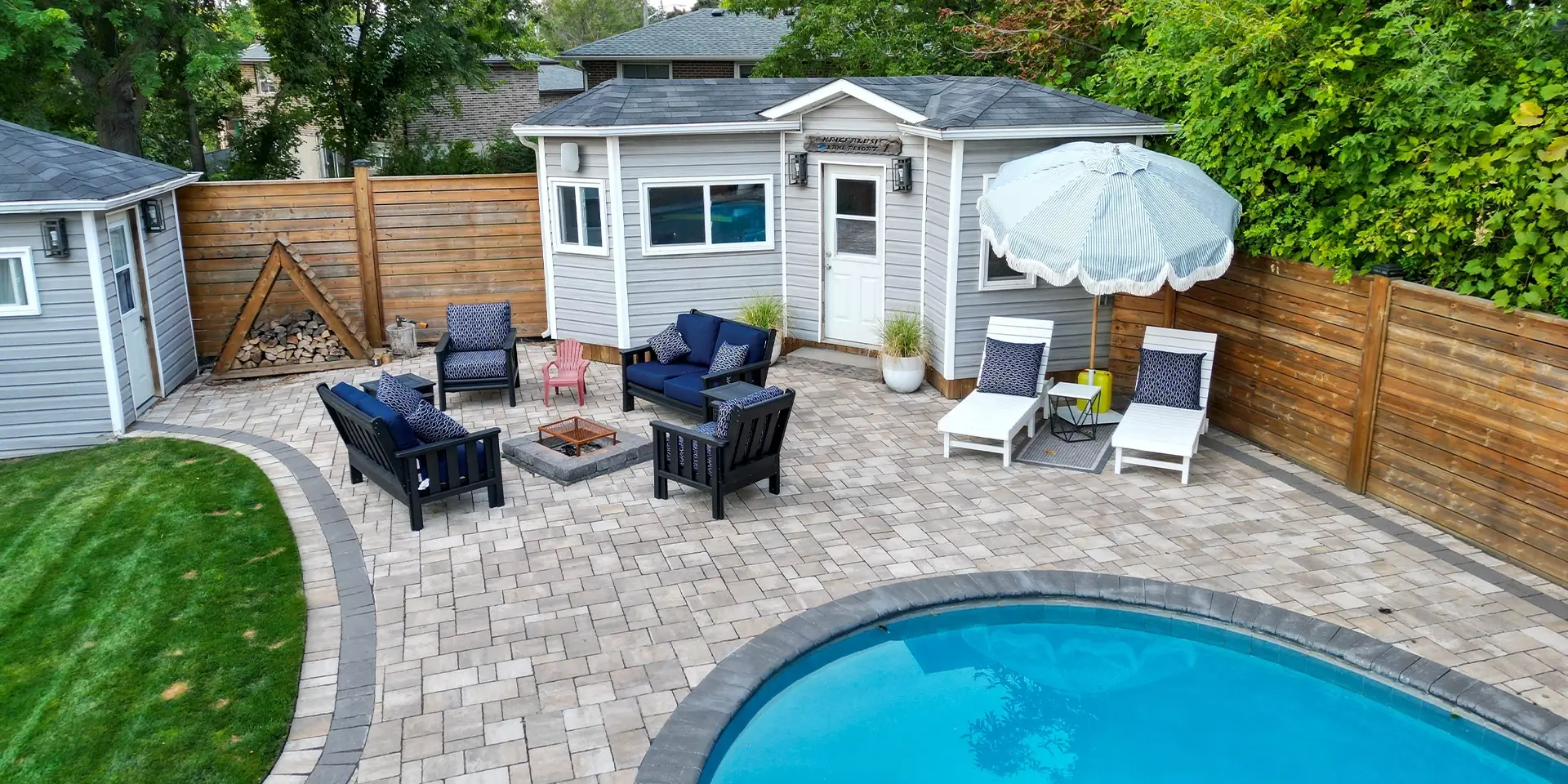 Green Side Up interlock patio and walkway project
