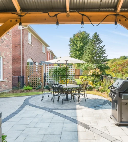 Green Side Up interlock patio and walkway project