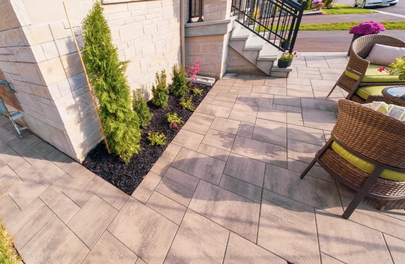 Green Side Up interlock patio and walkway project